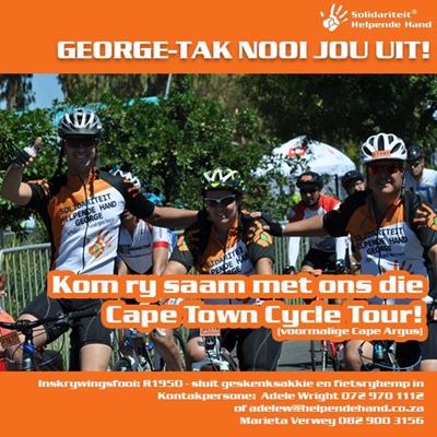 Fietsryers kan kinders help studeer