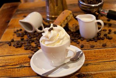 Extensive coffee menu at Stars