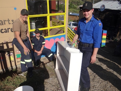 Navy crew work to warm 'little hearts'