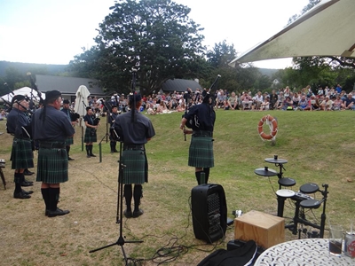 Pipe band leads in the new year
