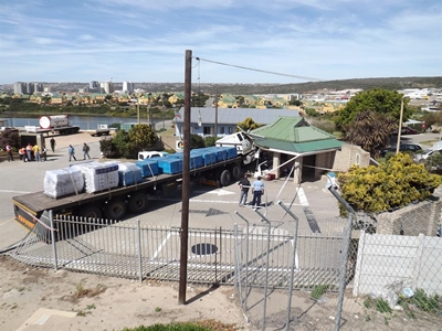 Truck ploughs into PetroSA building