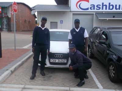 Security guards find stolen car