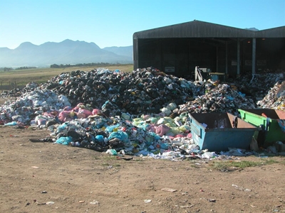 Waste mountain causes stink
