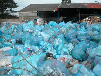 Rubbish piles up at recycling depot