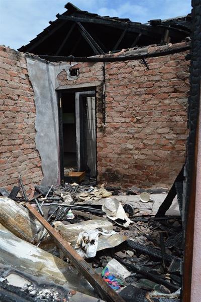 Huis verwoes na beurtkrag