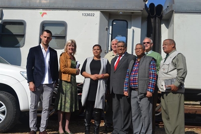 Burgemeester besoek gesondheidstrein