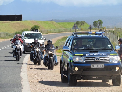 Saal motorfietse op vir bewusmaking