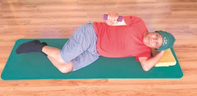 Side lying external rotation exercise
