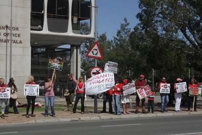 Locals protest against Monsanto