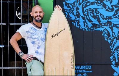 Legendary surfer at Wine & Bubbly Fest