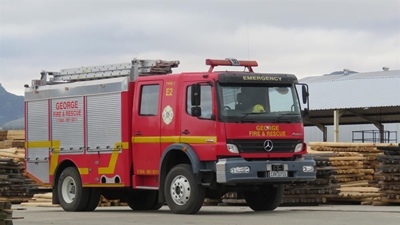 Brand in industriële gebied