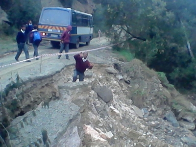 Damaged road stirs safety fears