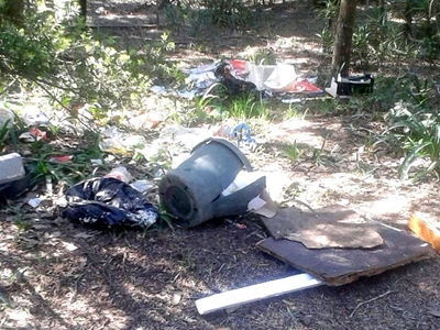 Condoms dumped near farm gate