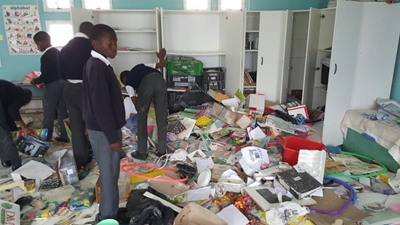 Vandals cause havoc at school