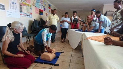 Youth learn the basics of first aid and fire