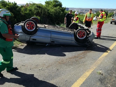 Motor rol naby Langeberg Mall