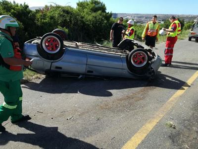 Motor rol naby Langeberg Mall
