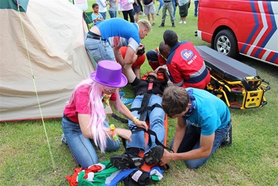 Parachutist crashes into trees at Relay