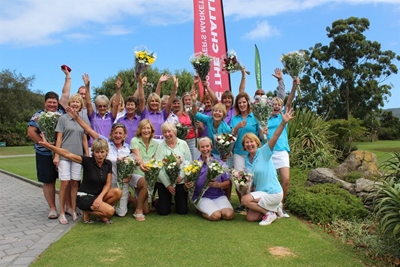 Women golfers get together for fun day with neighbours