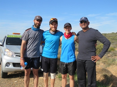 Running for Hope through Oudtshoorn