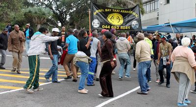 Taxi protest disrupts