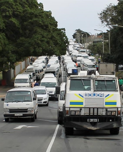 Taxi protest in Mossel Bay