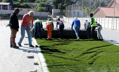 Exciting progress in Sedgefield soccer field