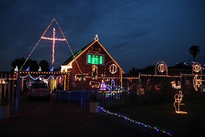 Christmas lights in Merriman Street