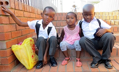 Ons eerste dag op skool