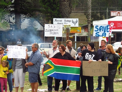 Anti-Zuma protest in Sedgefield
