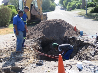 50-year-old burst asbestos pipe replaced