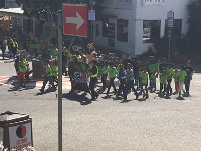 Residents march against child pornography