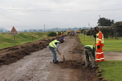 Swartvlei road under construction