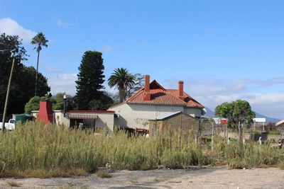 Haweloses slaap in plante langs huis