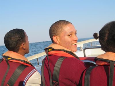 Eco-friendly youngsters treated to whale watching