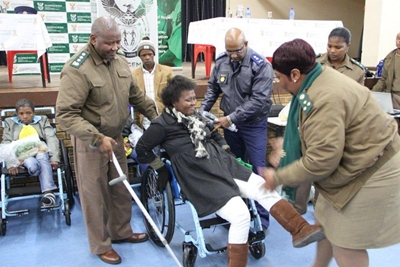 Needy residents receive wheelchairs