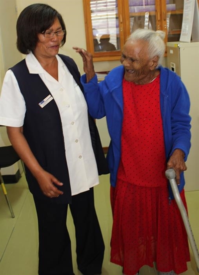 Kliniek se oudste pasiënt vier 100ste