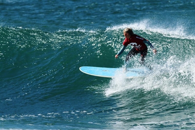 Top surfing at Vic Bay on Saturday