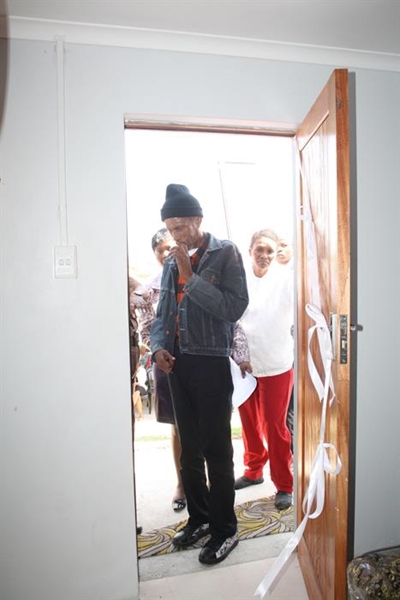 Blind man overjoyed with renovated house