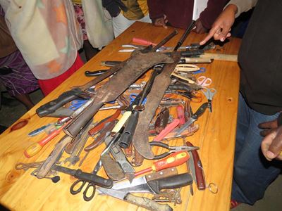 Over 100 weapons confiscated from tsotsis