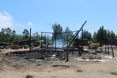 Raging fire leaves families destitute