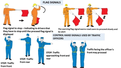 Obey hand signals for your own safety