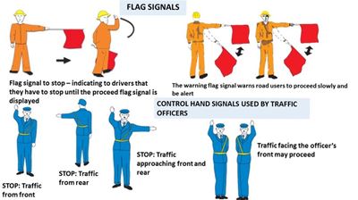 Obey hand signals for your own safety