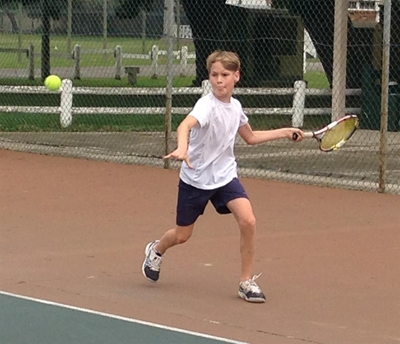 Youngster climbs tennis ladder