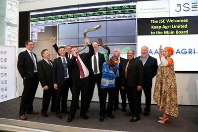 Kaap Agri Limited listed on JSE