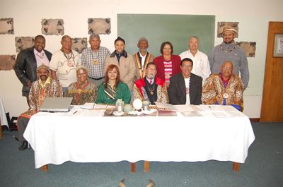 Khoi-Khoi-stamhoofde op Oudtshoorn byeen