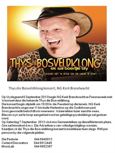 Thys die Bosveldklong kuier op Brandwacht