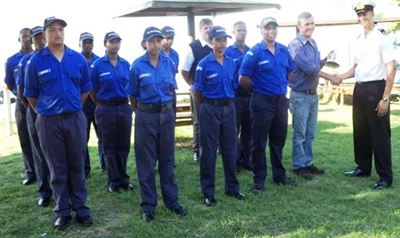 TS Outeniqua receives ship's bell