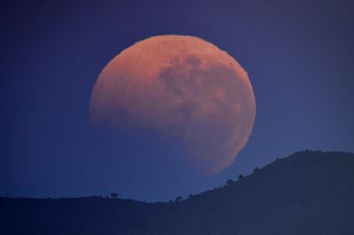 Bloedmaan laat kameras klik