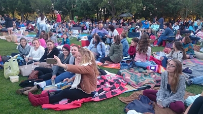 A movie under the stars